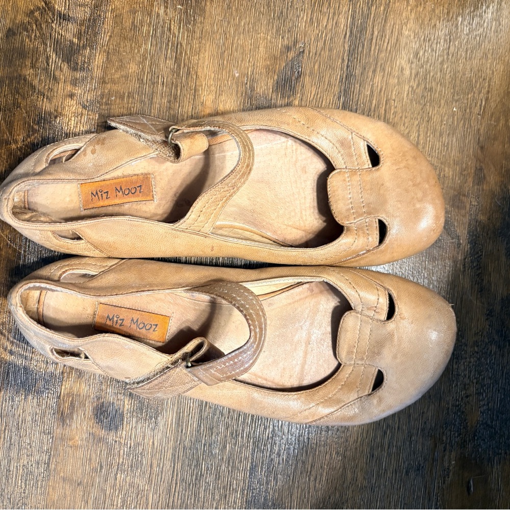 Miz Mooz Light Brown Women's Flats